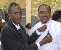 Hailemariam Kiflay and Michel Sidibe