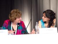 From the left: Mirta Roses; Tripti Tandon at ‘Human Rights based approach to HIV Prevention