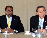Michel Sidibe and Ban Ki-moon