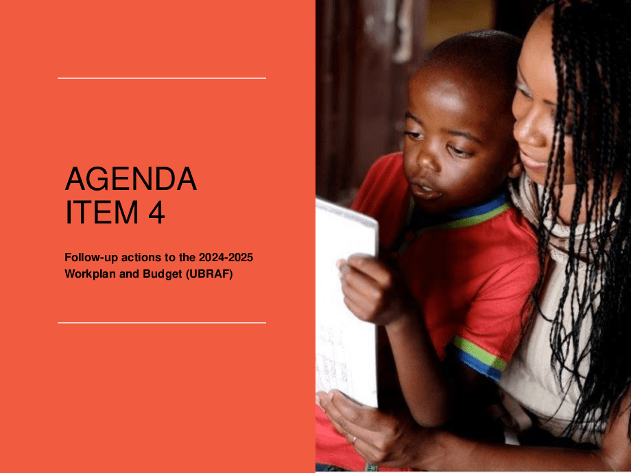 Agenda item 4: Follow-up actions to the 2024-2025 Workplan and