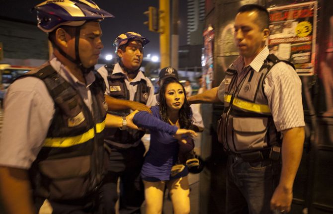 Kiara is arrested by “serenazgos,” or municipal police officers as she works on the streets. Many trans women are oftentimes arrested by police on the basis of not being able to show their identification cards and are often subjected to both verbal and ph Kiara is arrested by “serenazgos,” or municipal police officers as she works on the streets. Many trans women are oftentimes arrested by police on the basis of not being able to show their identification cards and are often subjected to both verbal and ph