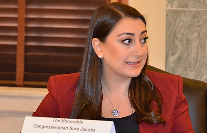 Congresswoman Sara Jacobs (CA-51), addressing the World AIDS Day Congressional Commemoration and Ministerial Roundtable Congresswoman Sara Jacobs (CA-51), addressing the World AIDS Day Congressional Commemoration and Ministerial Roundtable
