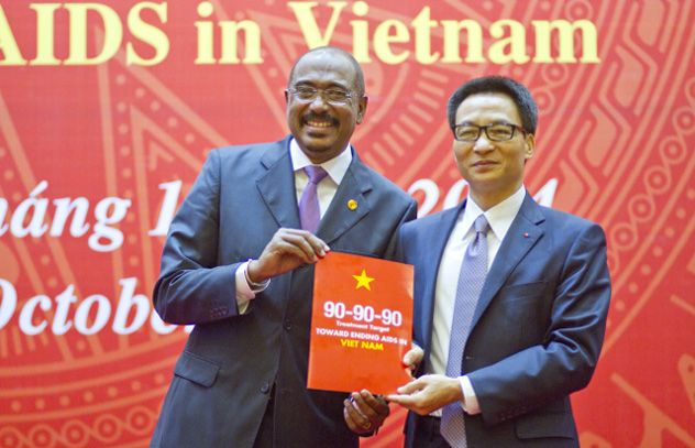 The Government of Viet Nam announced on 25 October its commitment to new targets intended to rapidly expand HIV treatment, thus becoming the first country in Asia to adopt the 90–90–90 targets. The Government of Viet Nam announced on 25 October its commitment to new targets intended to rapidly expand HIV treatment, thus becoming the first country in Asia to adopt the 90–90–90 targets.