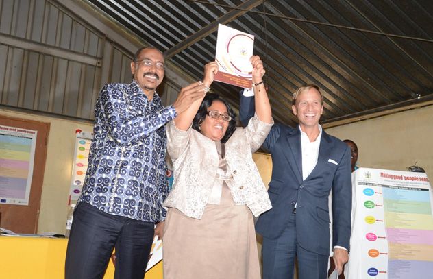 From left: UNAIDS Executive Director Michel Sidibé, Deputy Minister of Health and Social Services, Petrina Haingura and the Executive Director of the Global Fund to Fight AIDS, Tuberculosis and Malaria (Global Fund) Dr Mark Dybul launched the National Str From left: UNAIDS Executive Director Michel Sidibé, Deputy Minister of Health and Social Services, Petrina Haingura and the Executive Director of the Global Fund to Fight AIDS, Tuberculosis and Malaria (Global Fund) Dr Mark Dybul launched the National Str