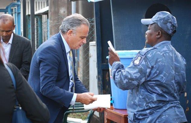 Luiz Loures arriving at Sierra Leone National Ebola Response Center Luiz Loures arriving at Sierra Leone National Ebola Response Center