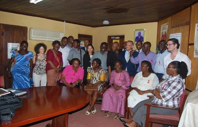 Meeting with National AIDS Secretariat and partners ( Network of HIV Positives, Solthis, and Sierra Leone Inter-Religious AIDS Network) Meeting with National AIDS Secretariat and partners ( Network of HIV Positives, Solthis, and Sierra Leone Inter-Religious AIDS Network)