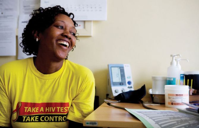 A community mobilization worker in Kenya A community mobilization worker in Kenya