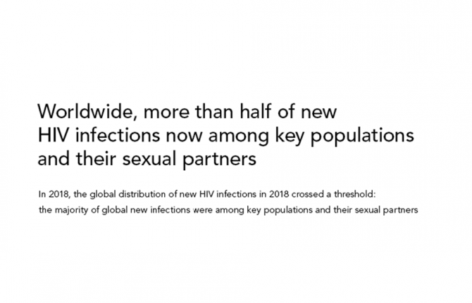 Worldwide, more than half of new HIV infections now among key populations and their sexual partners Worldwide, more than half of new HIV infections now among key populations and their sexual partners