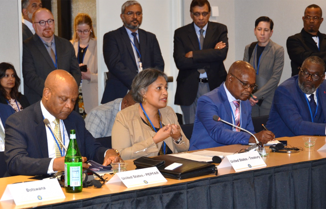 Alexia Latortue, Assistant Secretary for International Trade and Development, US Department of the Treasury, at the opening of the meeting Alexia Latortue, Assistant Secretary for International Trade and Development, US Department of the Treasury, at the opening of the meeting