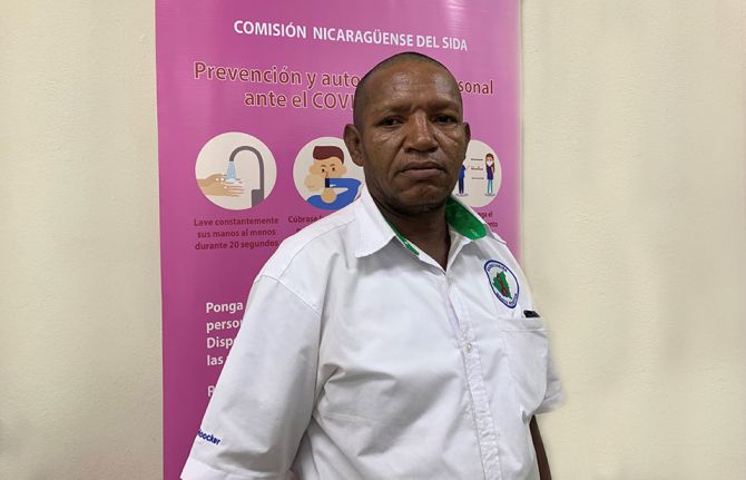 Antonio Hooker, a health promoter for the Association of People Living with HIV in Nicaragua, May 2023. Credit: UNAIDS Antonio Hooker, a health promoter for the Association of People Living with HIV in Nicaragua, May 2023. Credit: UNAIDS