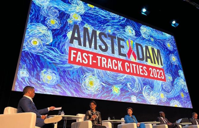 "The role of cities and municipalities, and the interaction with communities, is critical for influencing and sustaining progress at all levels of the #HIV response, including at national and global level," said @AchrekarAngeli, at #FTC2023, the @FastTrac "The role of cities and municipalities, and the interaction with communities, is critical for influencing and sustaining progress at all levels of the #HIV response, including at national and global level," said @AchrekarAngeli, at #FTC2023, the @FastTrac