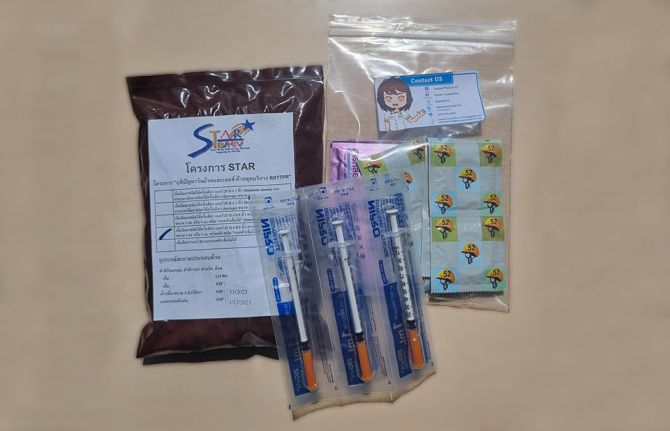 Harm reduction package at Ozone Foundation, Thailand. June 2023 Harm reduction package at Ozone Foundation, Thailand. June 2023