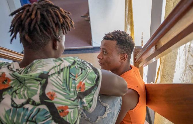 Member of the Gays and Lesbians of Zimbabwe (GALZ) association at the GALZ drop-in centre in Mutare, Zimbabwe. Member of the Gays and Lesbians of Zimbabwe (GALZ) association at the GALZ drop-in centre in Mutare, Zimbabwe.