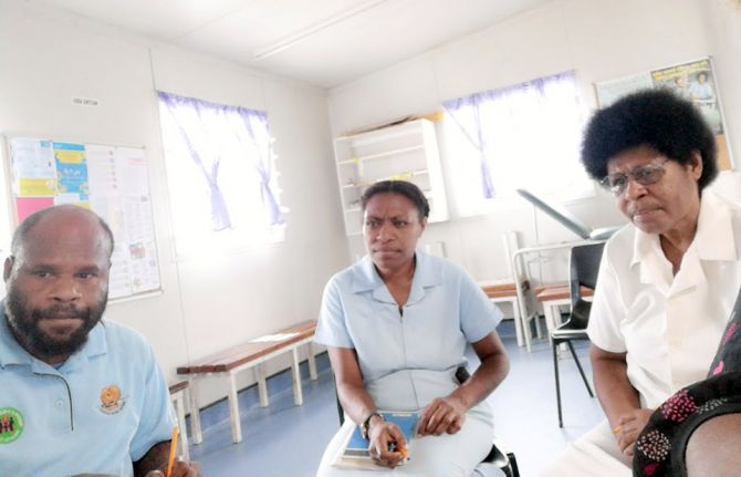 Wasaie ART Prescriber Team. Wasaie Clinic, East Sepik Province, Papua New Guinea. Supplied by Maggie Samgai. Wasaie ART Prescriber Team. Wasaie Clinic, East Sepik Province, Papua New Guinea. Supplied by Maggie Samgai.