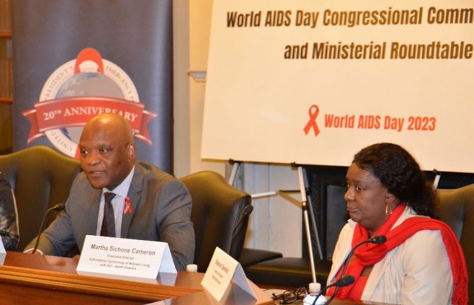 John Nkengasong, Ambassador-at-Large, US Global AIDS Coordinator and Senior Bureau Official for Global Health Security and Diplomacy at the US Department of State, addressing the World AIDS Day Congressional Commemoration and Ministerial Roundtable John Nkengasong, Ambassador-at-Large, US Global AIDS Coordinator and Senior Bureau Official for Global Health Security and Diplomacy at the US Department of State, addressing the World AIDS Day Congressional Commemoration and Ministerial Roundtable