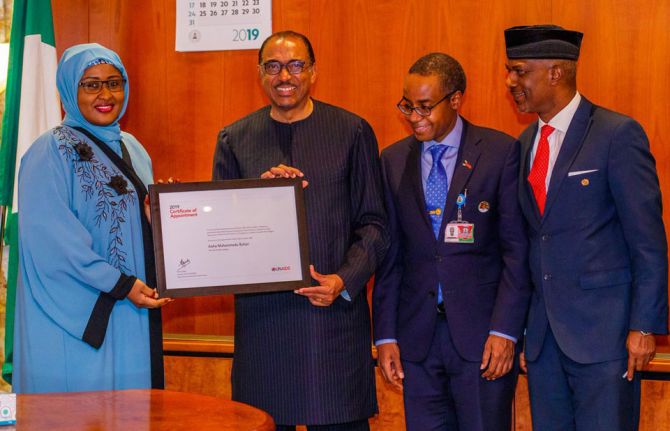 Mr Sidibé also paid a courtesy call on the wife of the country’s president, Aisha Buhari, to formalize and extend her appointment as the UNAIDS Special Ambassador for the Elimination of Mother-to-Child Transmission of HIV and the Promotion of Treatment fo Mr Sidibé also paid a courtesy call on the wife of the country’s president, Aisha Buhari, to formalize and extend her appointment as the UNAIDS Special Ambassador for the Elimination of Mother-to-Child Transmission of HIV and the Promotion of Treatment fo