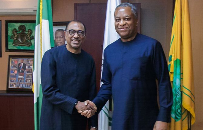 During his three-day visit to Nigeria, Mr Sidibé met the Minister of Health, Isaac F. Adewole, to discuss progress, gaps and challenges in the AIDS response and pledged UNAIDS’ support to Nigeria in the implementation of the new framework. During his three-day visit to Nigeria, Mr Sidibé met the Minister of Health, Isaac F. Adewole, to discuss progress, gaps and challenges in the AIDS response and pledged UNAIDS’ support to Nigeria in the implementation of the new framework.