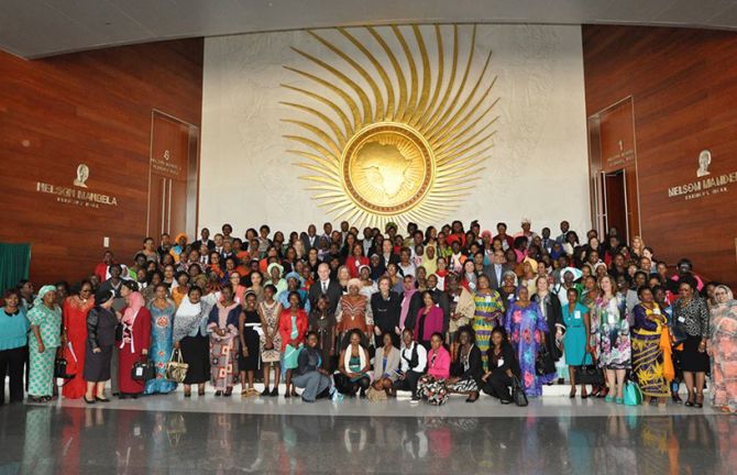 Participants of the African Union gender pre-summit meeting at the African Union Commission. Courtesy: Femmes Africa Solidarité. Participants of the African Union gender pre-summit meeting at the African Union Commission. Courtesy: Femmes Africa Solidarité.