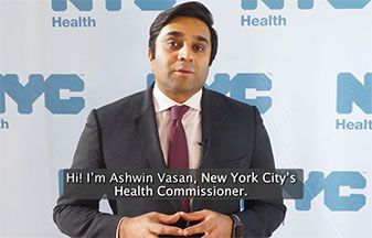 NYC Commissioner of Health Dr. Ashwin Vasan gives his remarks on World AIDS Day 2023.