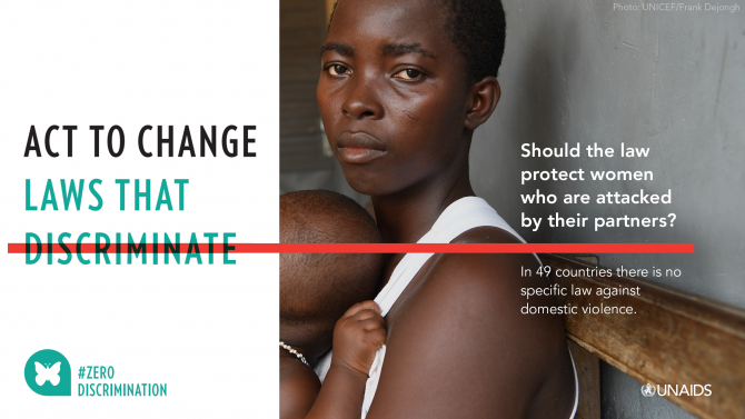 Should the law protect women who are attacked by their partners? In 49 countries there is no specific law against domestic violence