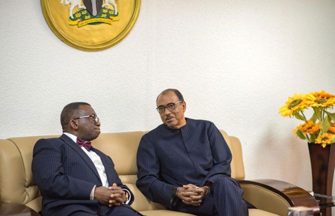 During his three-day visit to Nigeria, Mr Sidibé met the Minister of Health, Isaac F. Adewole, to discuss progress, gaps and challenges in the AIDS response and pledged UNAIDS’ support to Nigeria in the implementation of the new framework. During his three-day visit to Nigeria, Mr Sidibé met the Minister of Health, Isaac F. Adewole, to discuss progress, gaps and challenges in the AIDS response and pledged UNAIDS’ support to Nigeria in the implementation of the new framework.
