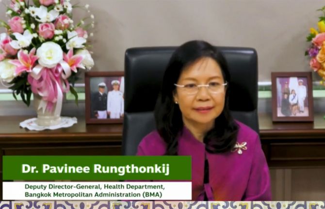 Pavinee Rungthonkij, the Deputy Director-General, Health Department, BMA Pavinee Rungthonkij, the Deputy Director-General, Health Department, BMA